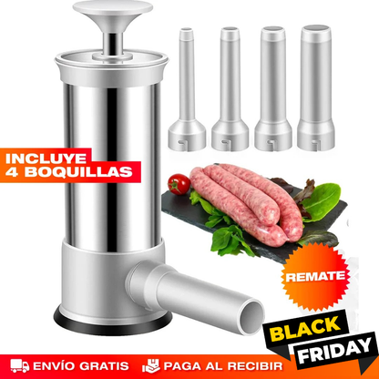 🥩 Embutimax – Embutidora de Carne 4 Boquillas