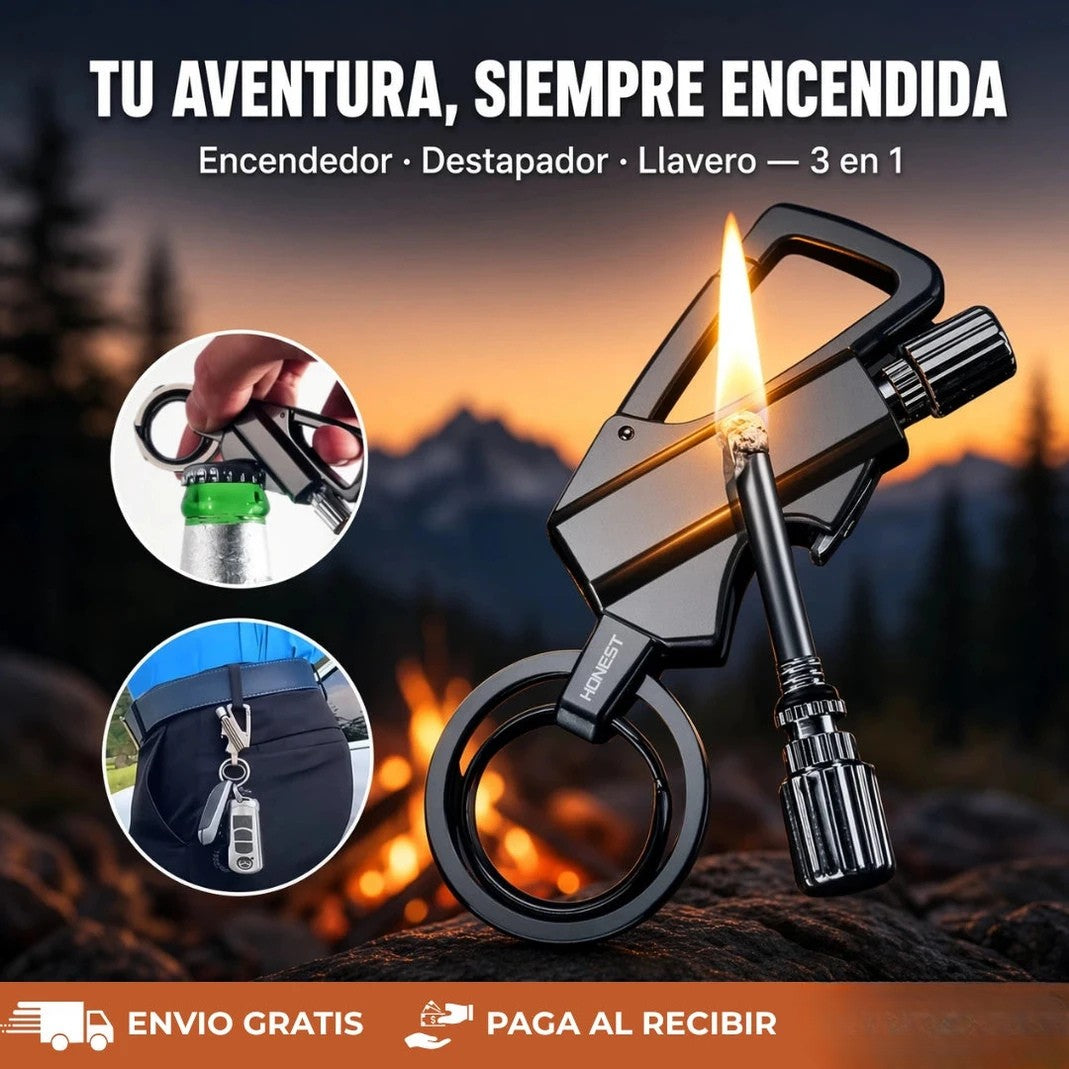 Llavero encendedor 3 en 1