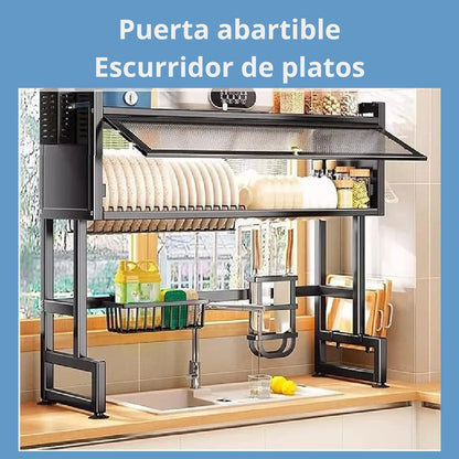 EscuOn Escurridor De Platos Con Almacenamiento - [PROMOCIÓN DISPONIBLE SOLO HOY]