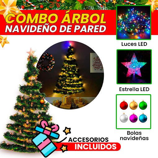 DecoFácil 🎅COMBO ÁRBOL NAVIDEÑO DE PARED🎄¡TE OBSEQUIAMOS LA DECORACIÓN COMPLETA!🎁 - [PROMOCIÓN DISPONIBLE SOLO HOY]