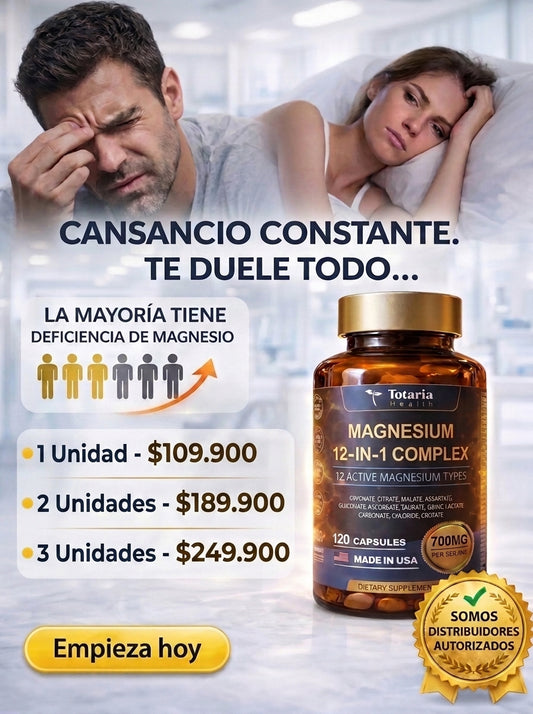 Magnesium 12-in-1 Complex - Soporte Integral para Energía y