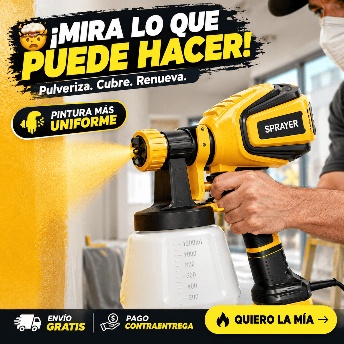 Pistola Pulverizadora SPRAYON - Acabados profesionales rápidos - Imagen 2