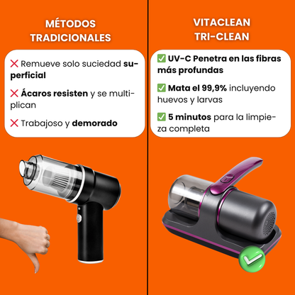 VitaClean - Aspirador Portátil UV | Poder de Succión y Esterilización Total