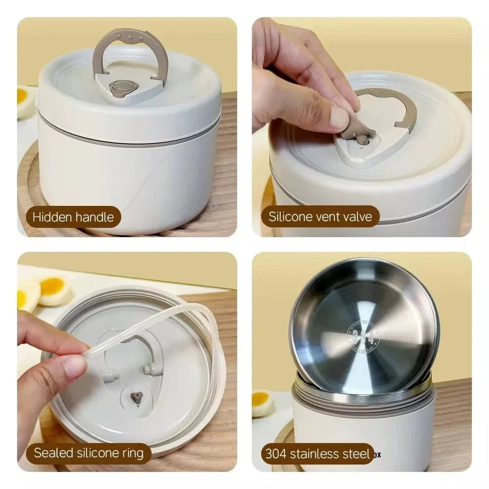 🍱 X4 Portacomidas Térmico y Moderno + 🎁 Ebook Saludable Gratis