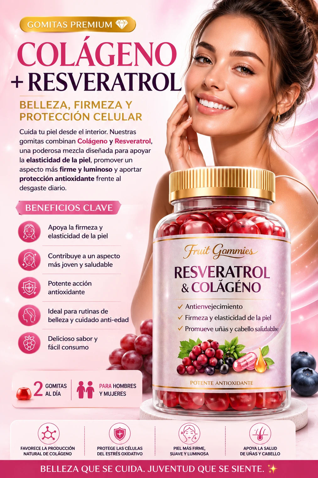 Gomitas de Colágeno + Resveratrol - Piel Firme y Joven - Imagen 1