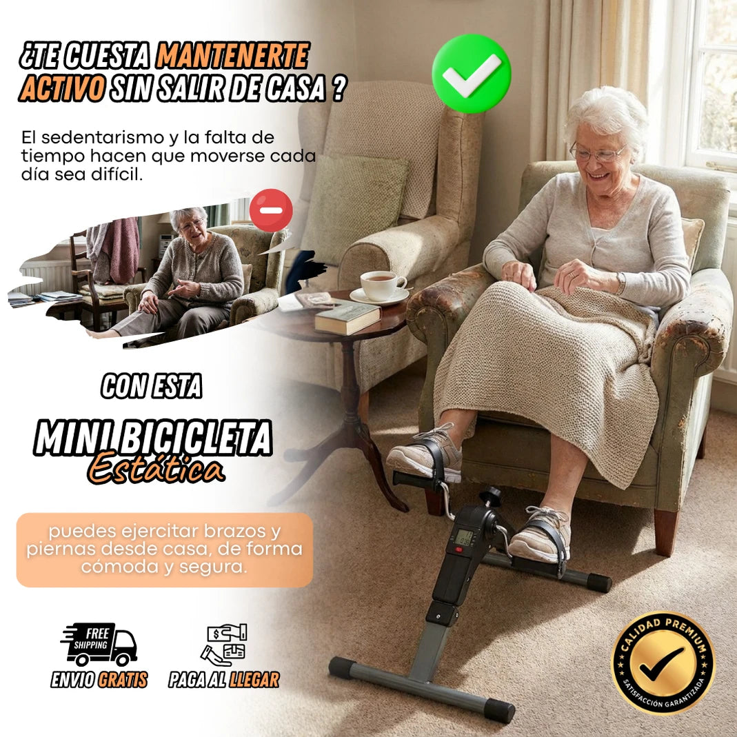 Mini Bicicleta Estática de Pedales - Ejercicio Cómodo en Casa - Imagen 2