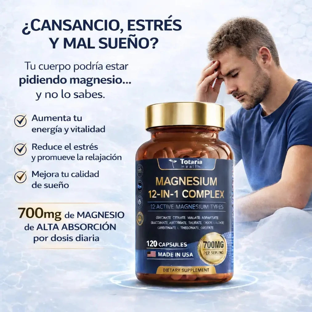 Magnesium 12-in-1 Complex - Soporte Integral para Energía y - Imagen 2