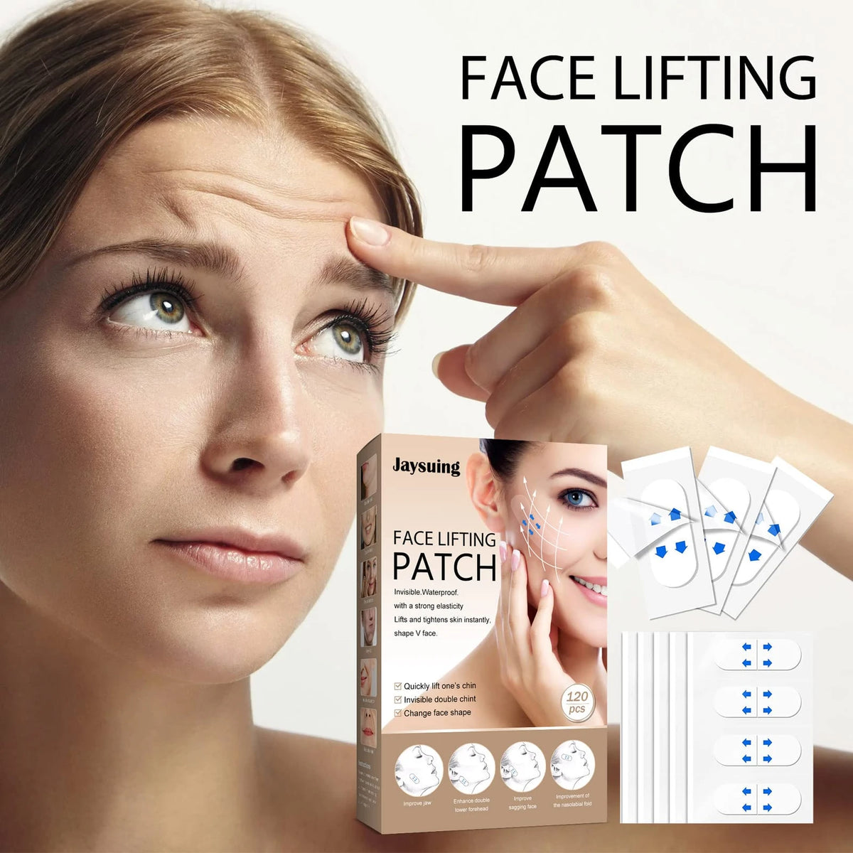 V-Lift Patch Cintas Faciales Reafirmantes 120 Piezas + Obsequio - Imagen 2