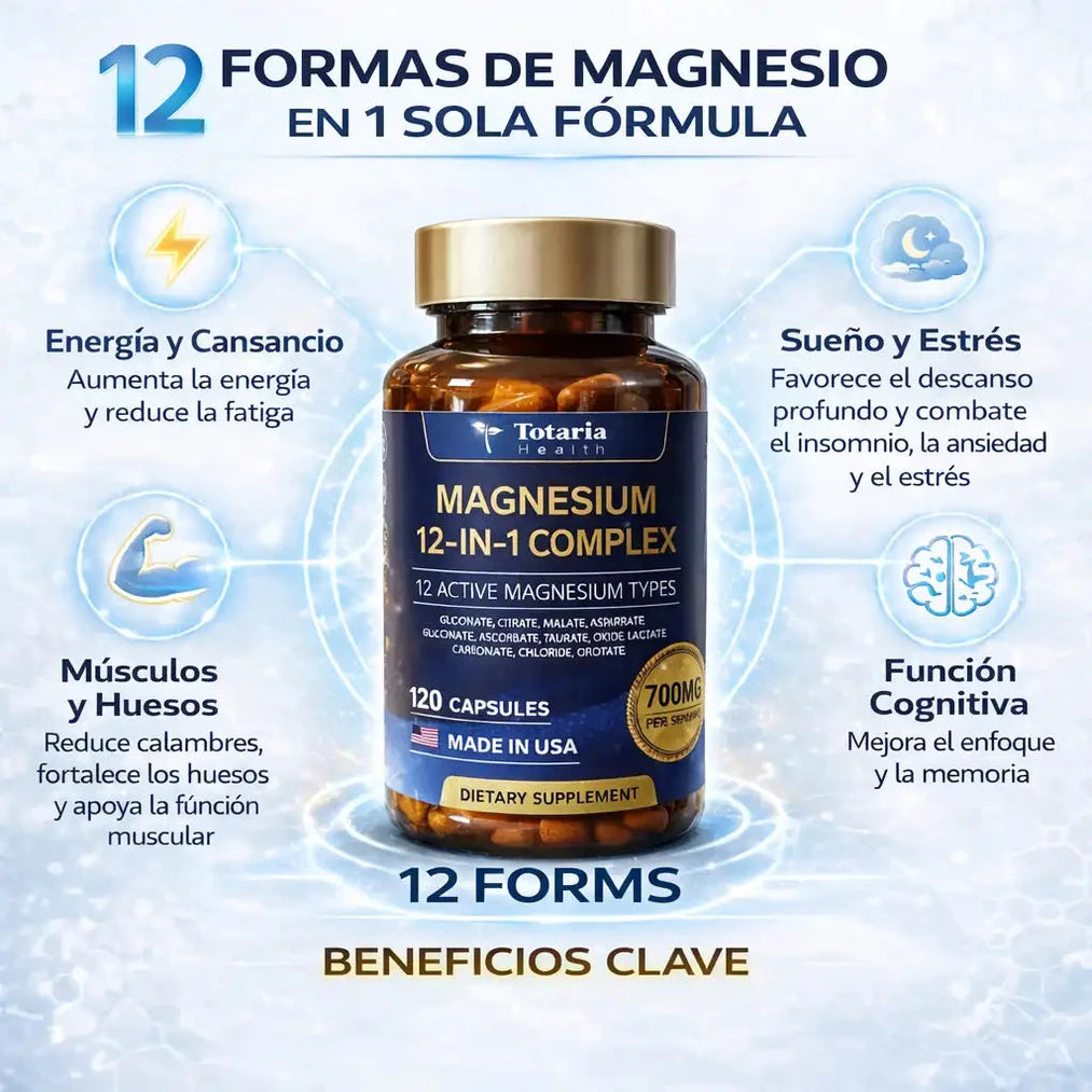 Magnesium 12-in-1 Complex - Soporte Integral para Energía y - Imagen 7