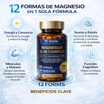 Magnesium 12-in-1 Complex - Soporte Integral para Energía y - Imagen 7