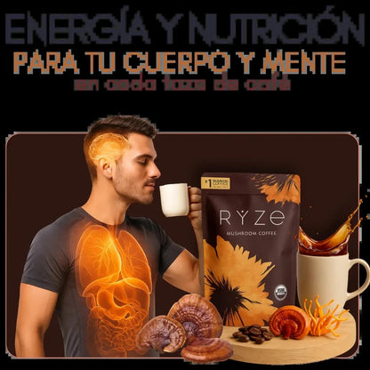 Café potenciado con hongos adaptógenos