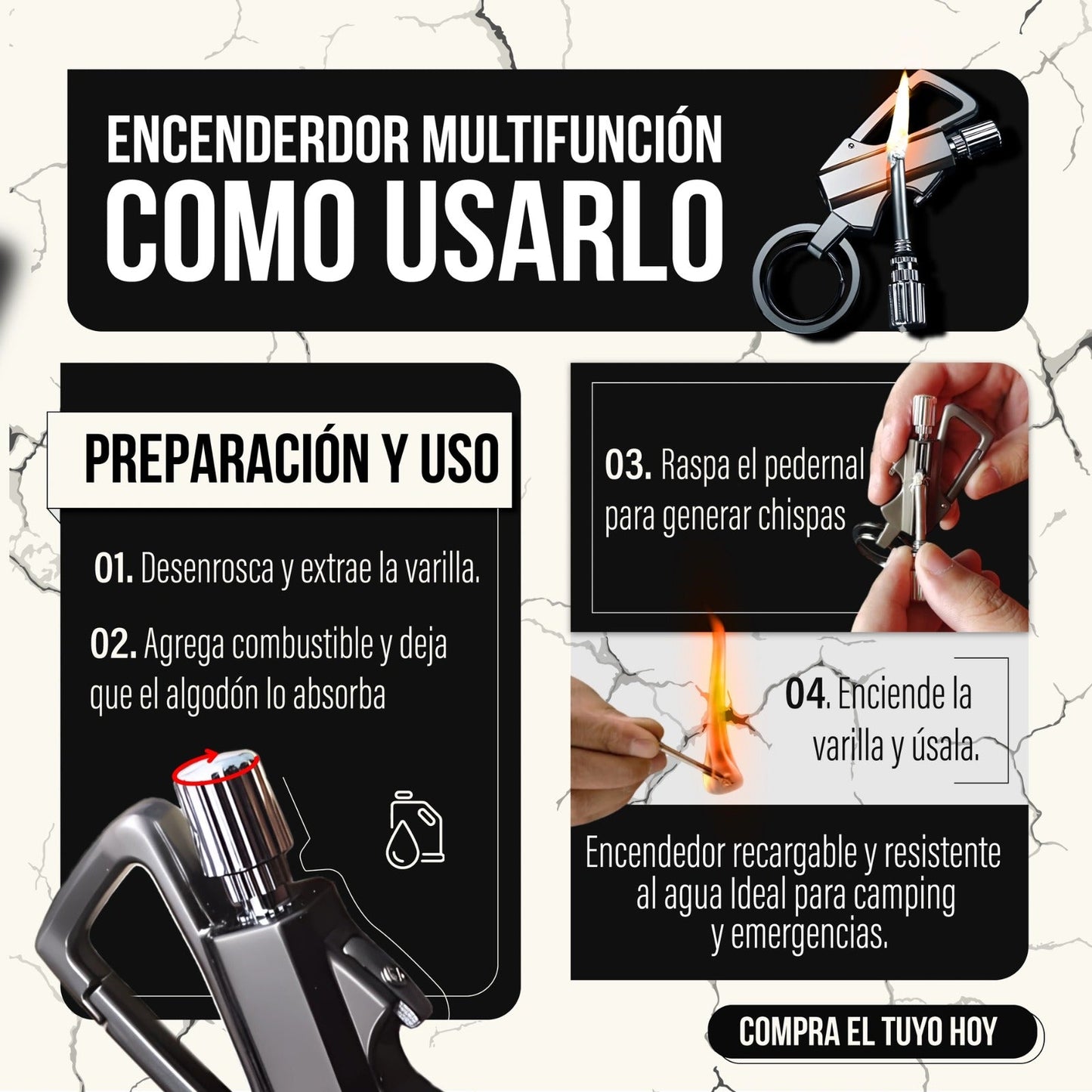 🔥Ignix – Encendedor 3 en 1  –  El encendedor que siempre te acompaña 🔥